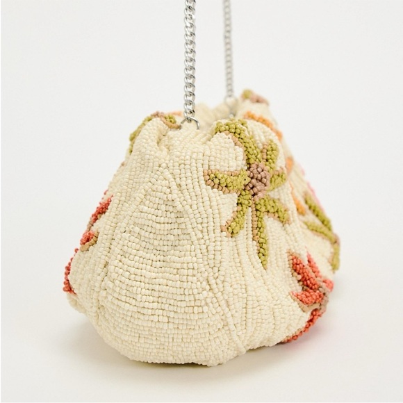Zara Beaded Printed Bag- Palm Tree Print - Picture 2 of 4